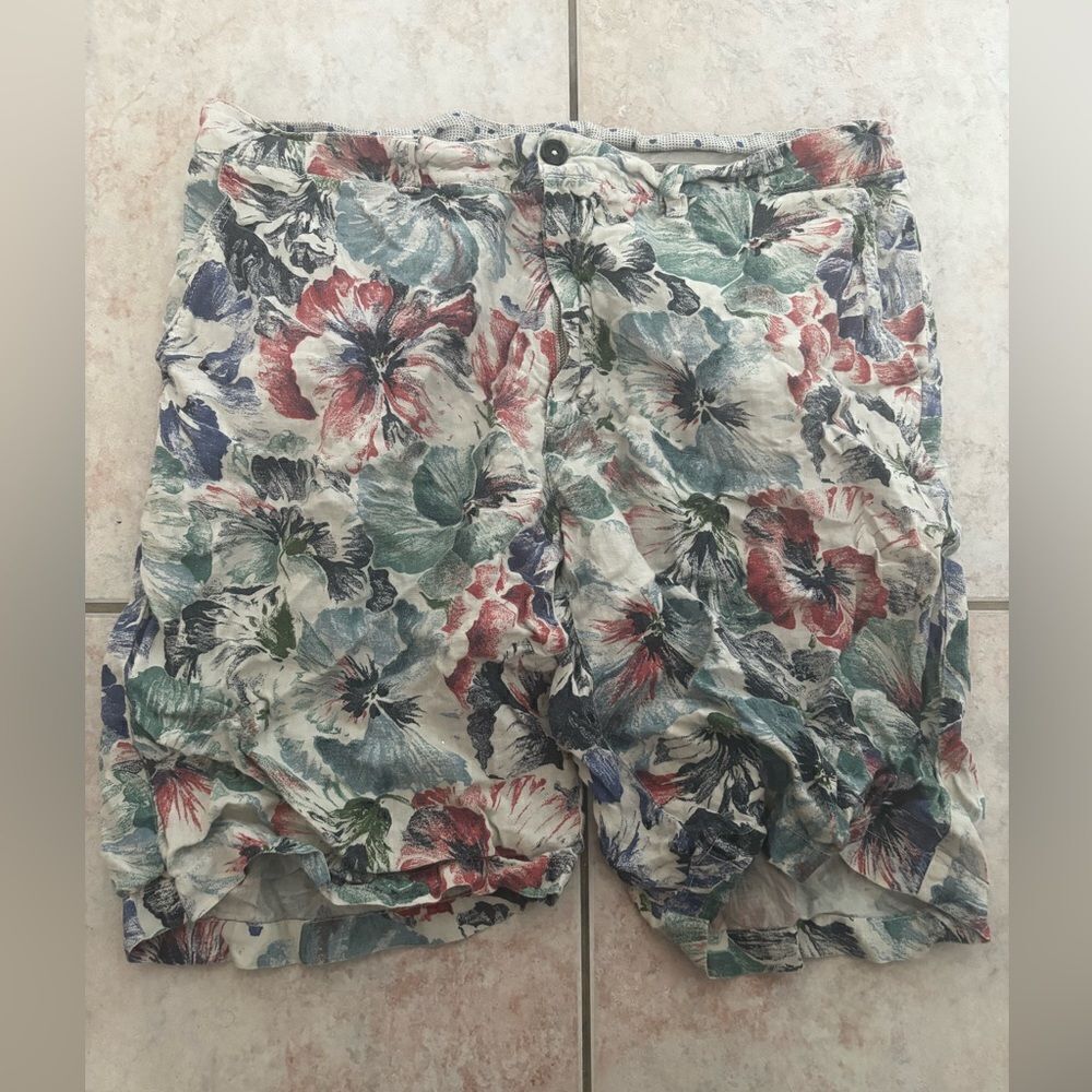 120% Lino Bermuda SHORTS floral bottoms